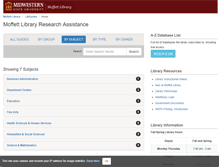 Tablet Screenshot of libguides.mwsu.edu